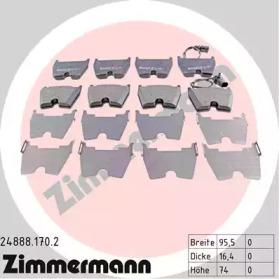 Otto Zimmermann 24888.170.2 Brake pads
