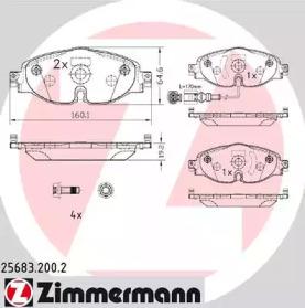 Otto Zimmermann 25683.200.2 Brake pads Otto Zimmermann 25683.200.2 Brake pads