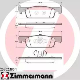 Otto Zimmermann 25702.180.1 Brake pads Otto Zimmermann 25702.180.1 Brake pads