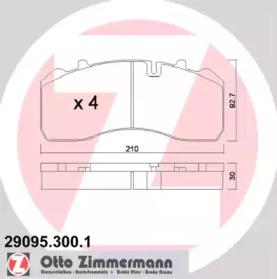 Otto Zimmermann 29095.300.1 Brake pads