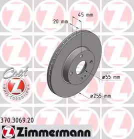 Otto Zimmermann 370.3069.20 Brake disc