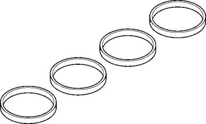 Elring 007.051 Gasket graphite Elring 007.051 Gasket graphite