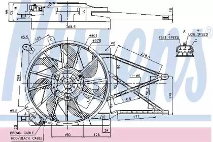 Nissens 85185 Fan and motor assy