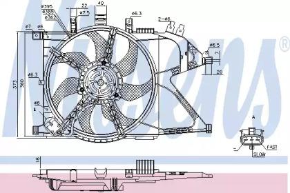 Nissens 85195 Fan and motor assy