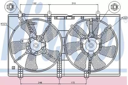 Nissens 85636 Fan and motor assy Nissens 85636 Fan and motor assy