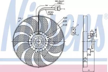 Nissens 85676 Fan and motor assy Nissens 85676 Fan and motor assy