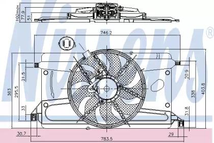 Nissens 85697 Fan and motor assy Nissens 85697 Fan and motor assy