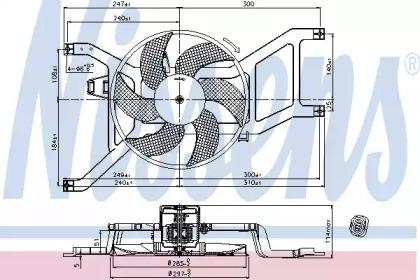 Nissens 85709 Fan and motor assy