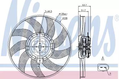 Nissens 85727 Fan and motor assy Nissens 85727 Fan and motor assy