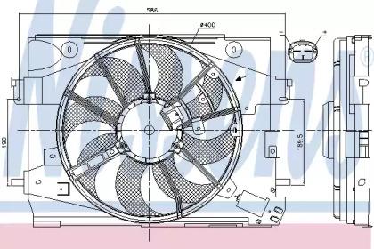 Nissens 85892 Fan and motor assy Nissens 85892 Fan and motor assy