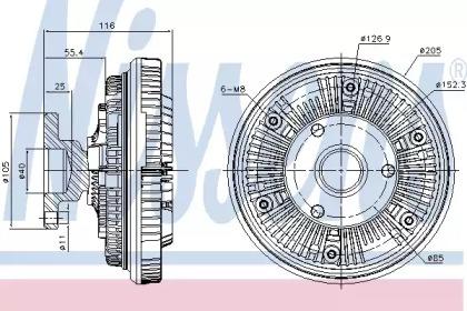 Nissens 86090 Муфта вентилятора Nissens 86090 Муфта вентилятора