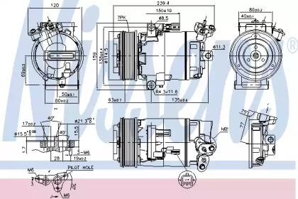 Nissens 890015 Compressor assy cooler Nissens 890015 Compressor assy cooler