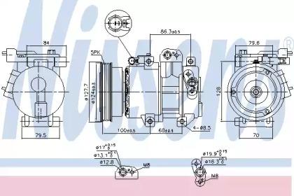 Nissens 890232 Compressor assy cooler
