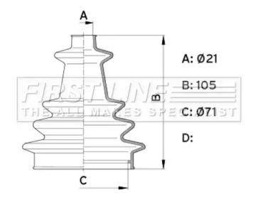 First Line/KeyParts FCB1002 Пильник привідного валу