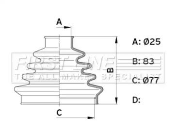 First Line/KeyParts FCB1006 Пильник привідного валу First Line/KeyParts FCB1006 Пильник привідного валу