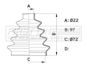 First Line/KeyParts FCB1007 Dust boot kit axle joint First Line/KeyParts FCB1007 Dust boot kit axle joint