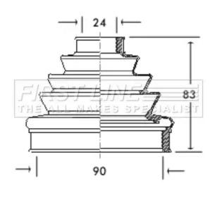 First Line/KeyParts FCB2008 Пильник привідного валу First Line/KeyParts FCB2008 Пильник привідного валу