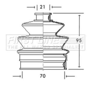 First Line/KeyParts FCB2010 Пыльник приводного вала