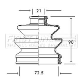 First Line/KeyParts FCB2015 Dust boot kit axle joint First Line/KeyParts FCB2015 Dust boot kit axle joint