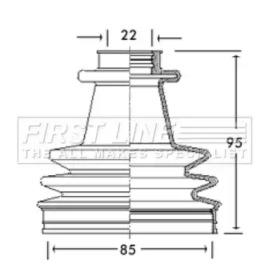 First Line/KeyParts FCB2165 Dust boot kit axle joint First Line/KeyParts FCB2165 Dust boot kit axle joint