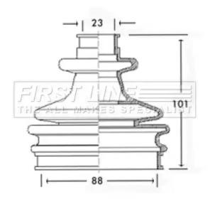 First Line/KeyParts FCB2201 Пильник привідного валу First Line/KeyParts FCB2201 Пильник привідного валу