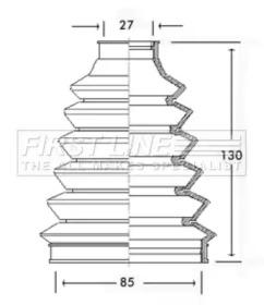 First Line/KeyParts FCB2227 Пильник привідного валу