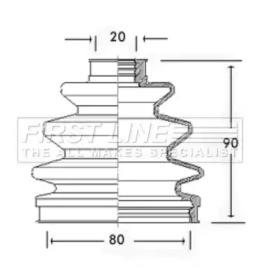 First Line/KeyParts FCB2231 Dust boot kit axle joint First Line/KeyParts FCB2231 Dust boot kit axle joint