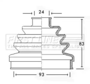 First Line/KeyParts FCB2278 Пыльник приводного вала First Line/KeyParts FCB2278 Пыльник приводного вала