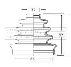 First Line/KeyParts FCB2286 Dust boot kit axle joint First Line/KeyParts FCB2286 Dust boot kit axle joint
