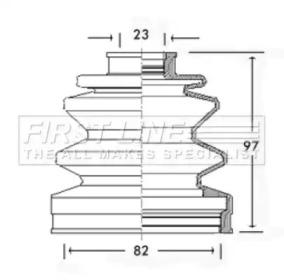 First Line/KeyParts FCB2288 Dust boot kit axle joint First Line/KeyParts FCB2288 Dust boot kit axle joint