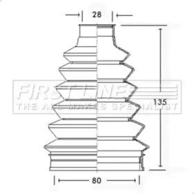First Line/KeyParts FCB2296 Dust boot kit axle joint First Line/KeyParts FCB2296 Dust boot kit axle joint