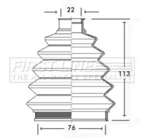 First Line/KeyParts FCB2335 Dust boot kit axle joint First Line/KeyParts FCB2335 Dust boot kit axle joint