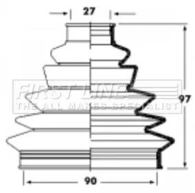 First Line/KeyParts FCB2356 Dust boot kit axle joint
