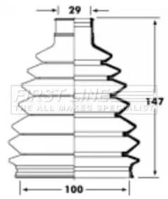 First Line/KeyParts FCB2362 Dust boot kit axle joint