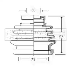 First Line/KeyParts FCB2576 Dust boot kit axle joint First Line/KeyParts FCB2576 Dust boot kit axle joint