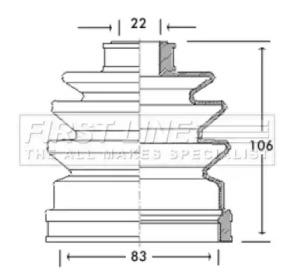First Line/KeyParts FCB2613 Пильник привідного валу