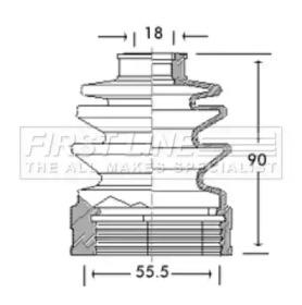 First Line/KeyParts FCB2655 Пыльник приводного вала First Line/KeyParts FCB2655 Пыльник приводного вала