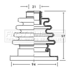 First Line/KeyParts FCB2674 Пильник привідного валу
