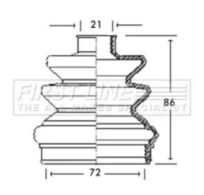 First Line/KeyParts FCB2694 Пильник привідного валу