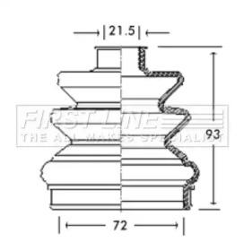 First Line/KeyParts FCB2761 Dust boot kit axle joint