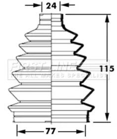 First Line/KeyParts FCB6007 Dust boot kit axle joint First Line/KeyParts FCB6007 Dust boot kit axle joint