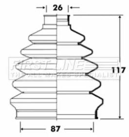 First Line/KeyParts FCB6077 Dust boot kit axle joint First Line/KeyParts FCB6077 Dust boot kit axle joint