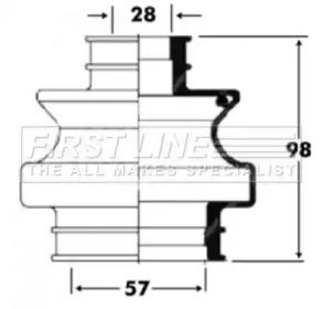 First Line/KeyParts FCB6093 Пыльник приводного вала