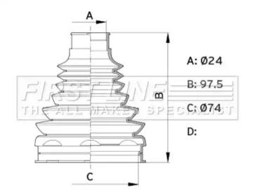 First Line/KeyParts FCB6120 Пильник привідного валу First Line/KeyParts FCB6120 Пильник привідного валу