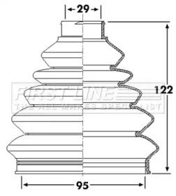 First Line/KeyParts FCB6139 Пильник привідного валу