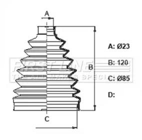 First Line/KeyParts FCB6148 Пыльник приводного вала