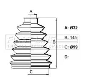 First Line/KeyParts FCB6171 Пильник привідного валу