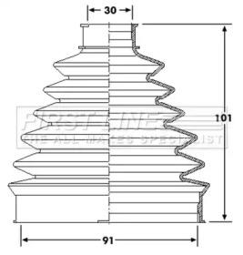 First Line/KeyParts FCB6194 Dust boot kit axle joint