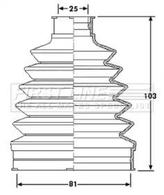 First Line/KeyParts FCB6210 Dust boot kit axle joint