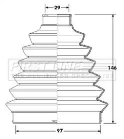 First Line/KeyParts FCB6213 Dust boot kit axle joint First Line/KeyParts FCB6213 Dust boot kit axle joint